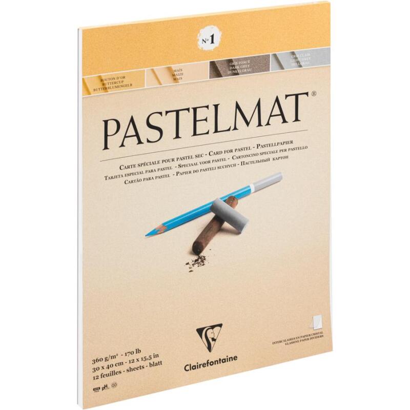 Pastelmat bloc collé 12F 30x40cm 360g