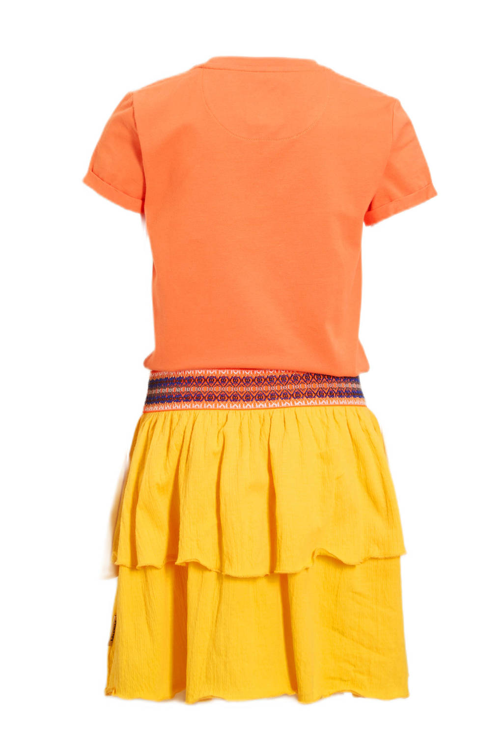 Me & My Monkey T-shirtjurk Maroeska met printopdruk oranje/geel
