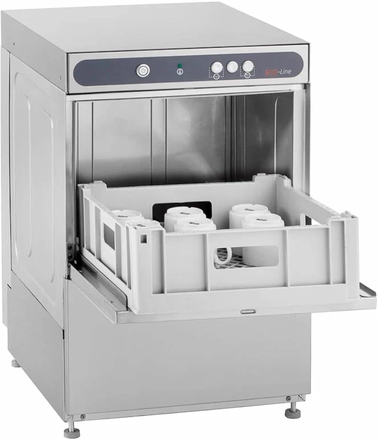 ECOLINE-GSM40SL Gläserspülmaschine I Spülmaschine mit Laugenpumpe, Reiniger- und Klarspüldosierer I Korbmaß 40 cm I Geschirrspüler Gastronomie