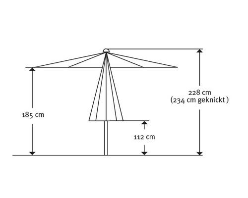 Schneider Bilbao parasol Ø 220 cm naturel