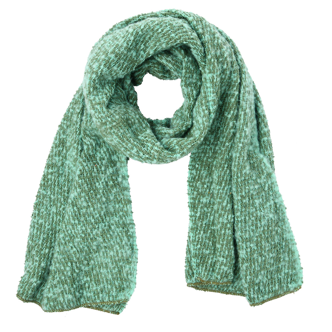 Gina Benotti Damen Winterschal zweifarbig oliv / mint
