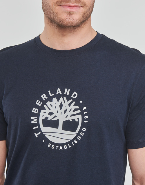 Timberland - SS REFIBRA LOGO GRAPHIC TEE REGULAR - Noir