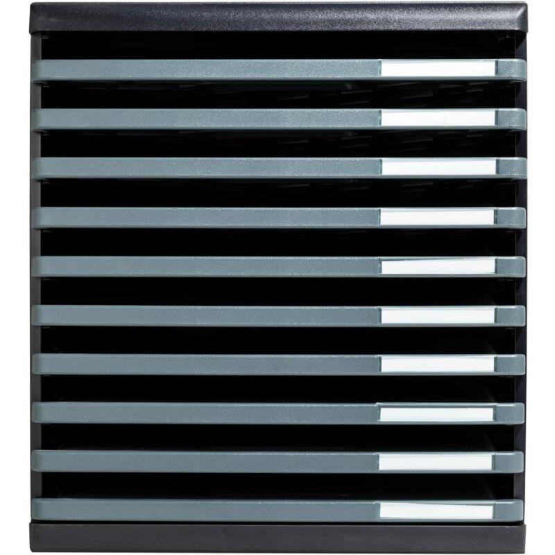 MODULO A4 10 tiroirs ouverts  MODULO A4 10 tiroirs ouverts Ecoblack
