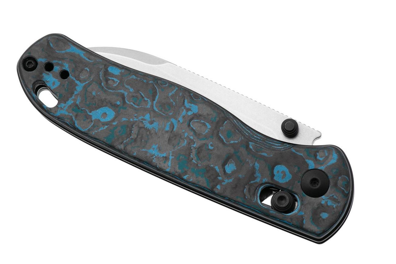 Kizer Vanguard Drop Bear KZKI3619A2 Stonewashed Elmax, Blue Fatcarbon, zakmes, Azo design