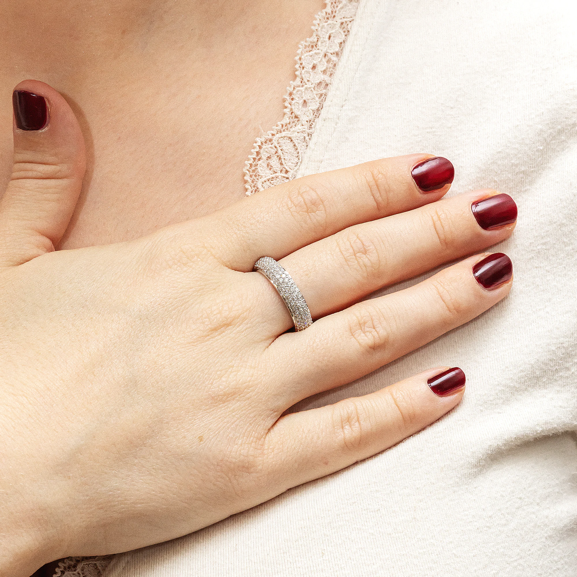Diamonds by Ellen K. Ring Gold 585 mit 90x Diamant zus. 0,50ct.