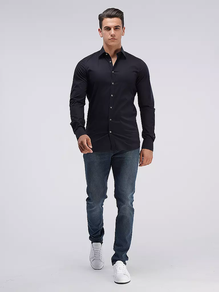 OLYMP LEVEL FIVE Hemd Body Fit ( extra lange Ärmel ) schwarz