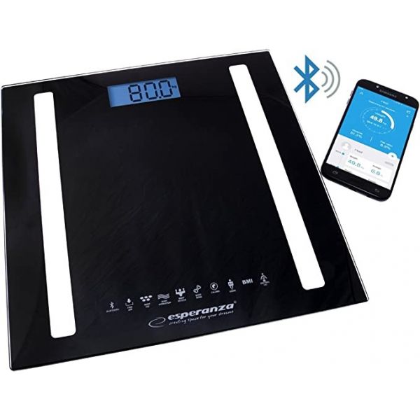 Esperanza Balança Corporal Inteligente c/ Bluetooth EBS016K - 180kg
