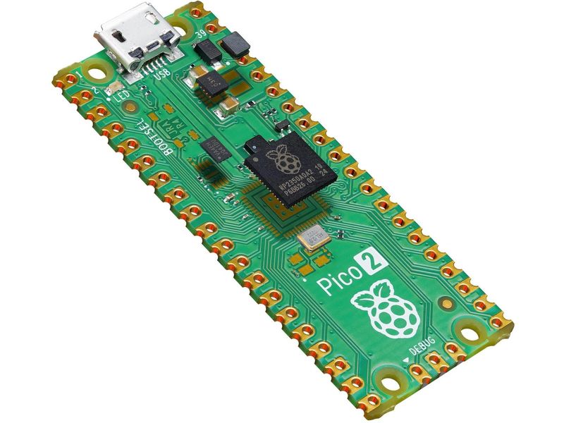 Raspberry Pi Entwicklerboard Pi Pico2 Raspberry-Pi-Mikrocontroller, 520 KB Prozessor: RP235x