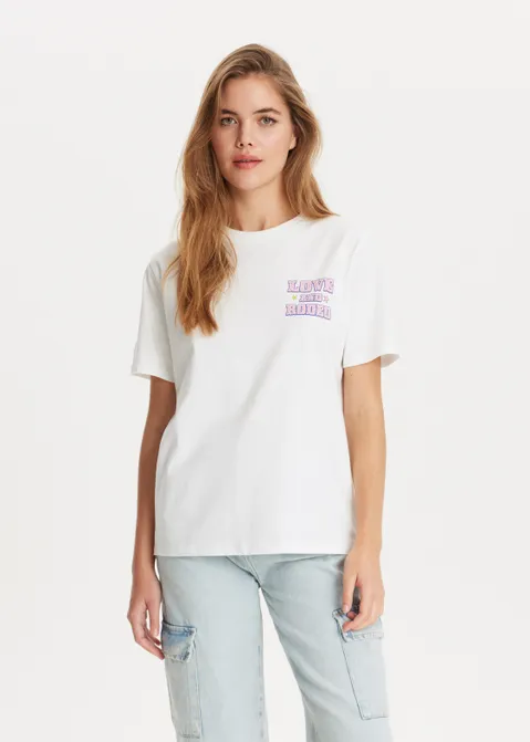 T-shirt met print rodeo wit (WIT)