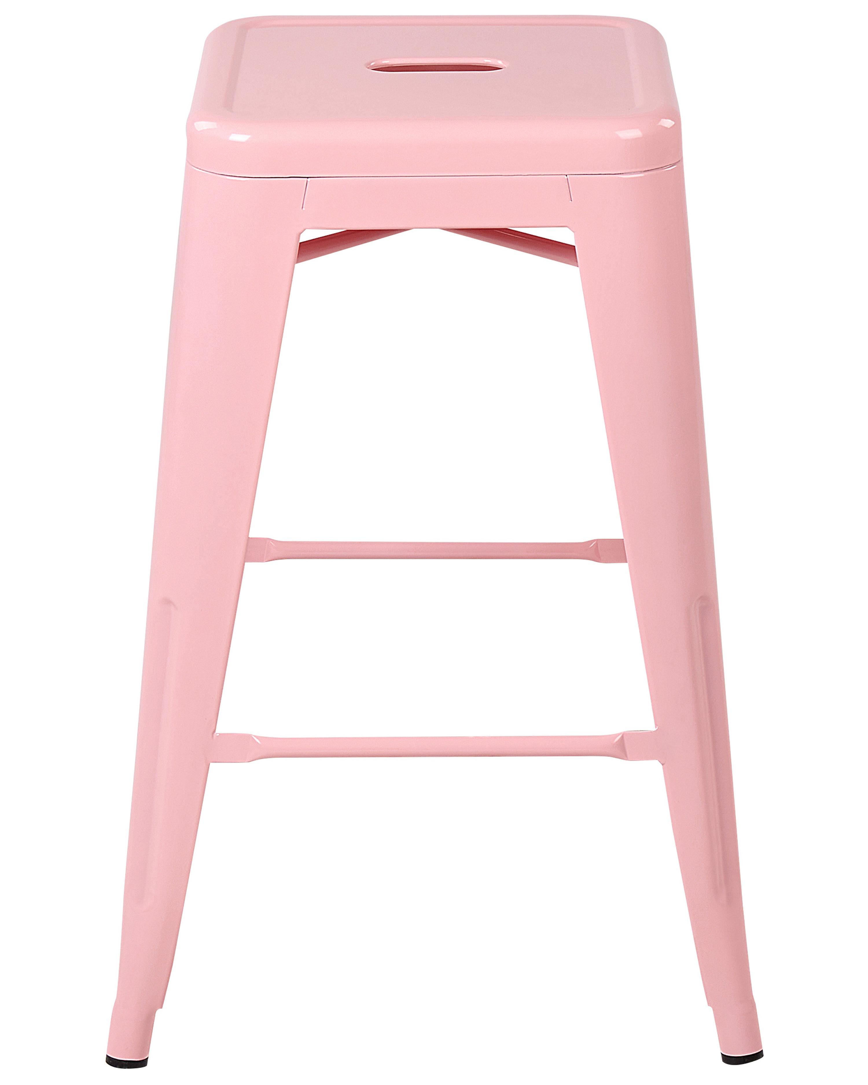 Set van 2 barkrukken CABRILLO Metaal Roze
