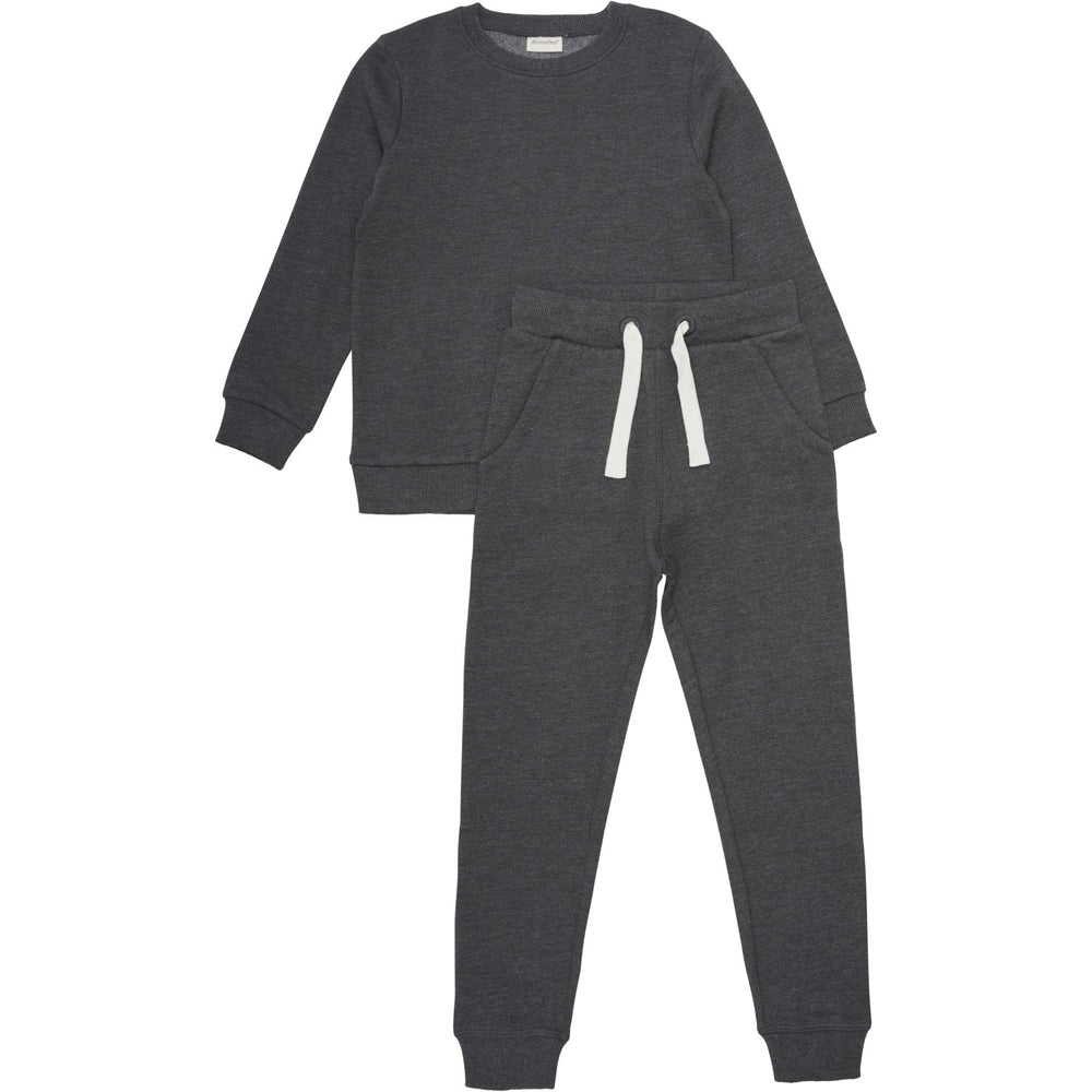Køb Minymo Dark Gray melange Sweatsæt 2-pak
