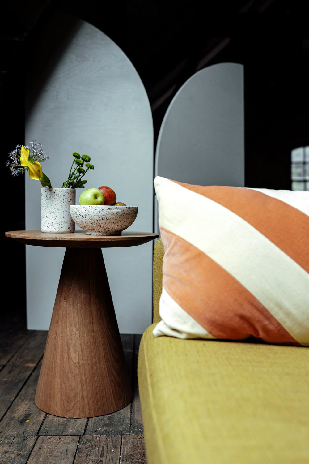 Humdakin  Lucca terrazzo vase m.låg - rød/beige