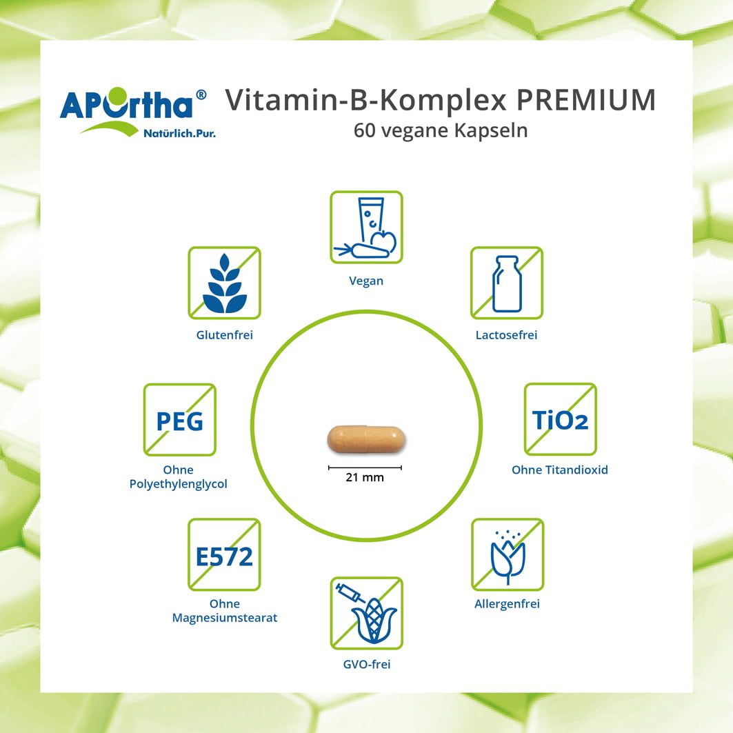 APOrtha® Vitamin-B-Komplex Kapseln hochdosiert PREMIUM