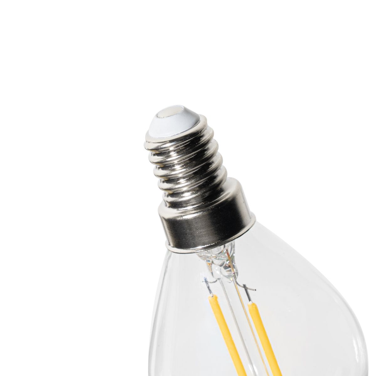Set van 5 E14 dimbare LED lampen P45 helder glas 3W 250 lm 3000K