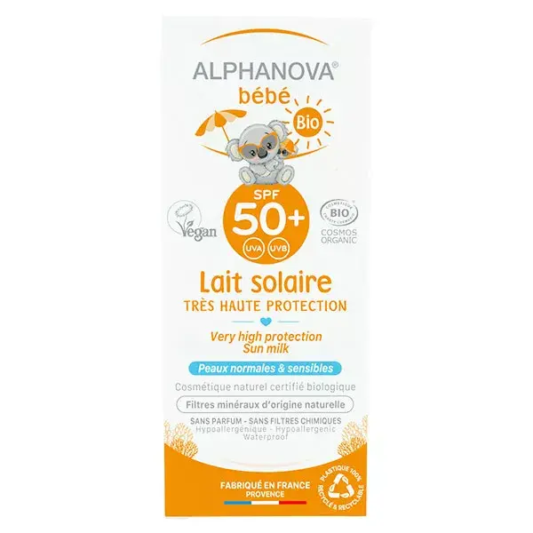 Loção Protetora Solar Orgânica Alphanova Sun Baby FPS 50+ 50ml