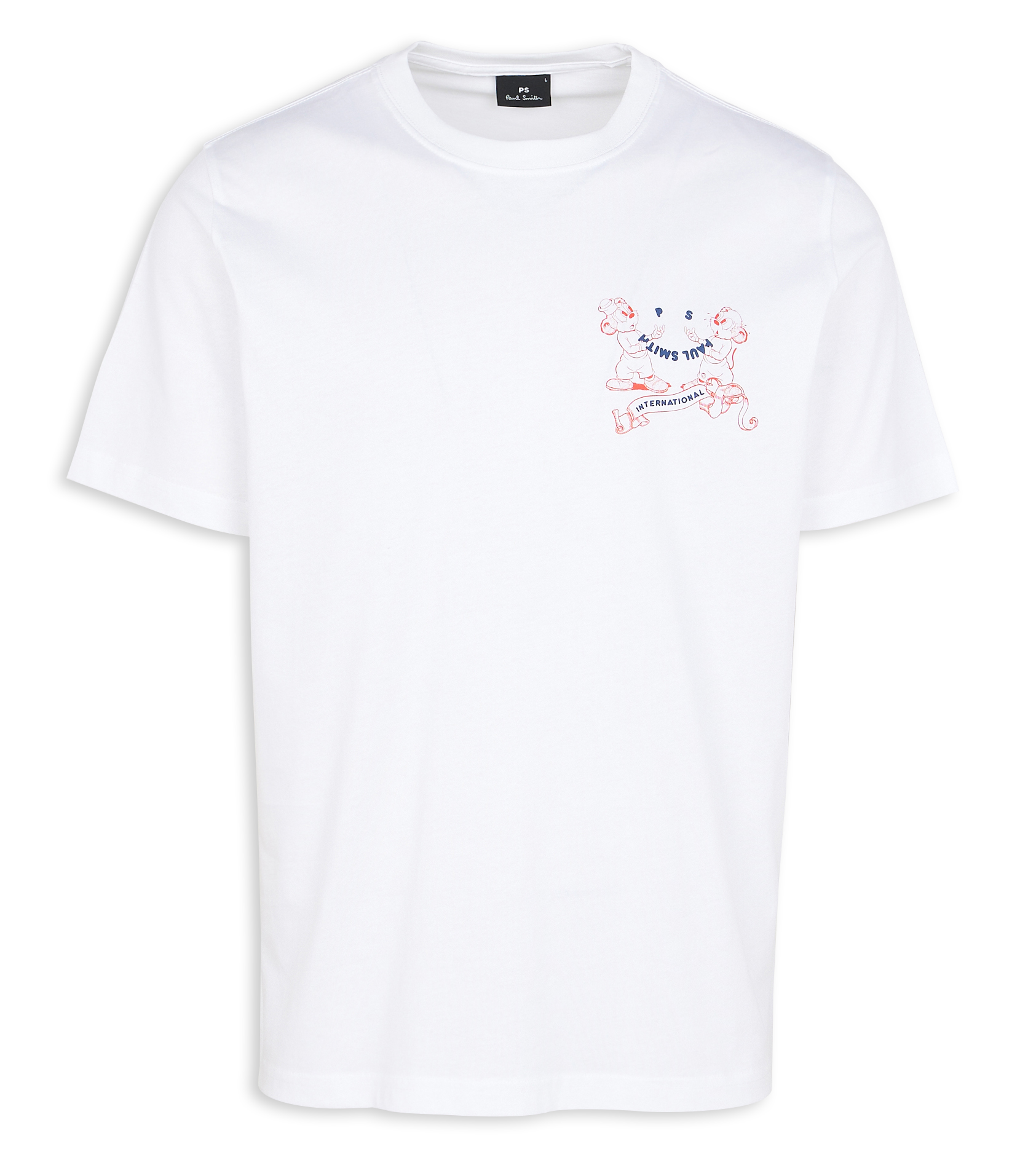 Tee-shirt droit sérigraphié en coton organique | Blanc