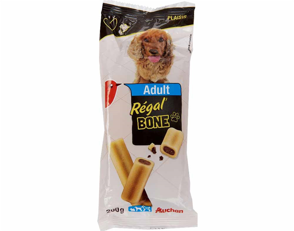 SNACKS PARA CÃO AUCHAN ADULTO RÉGAL' BONE 200G