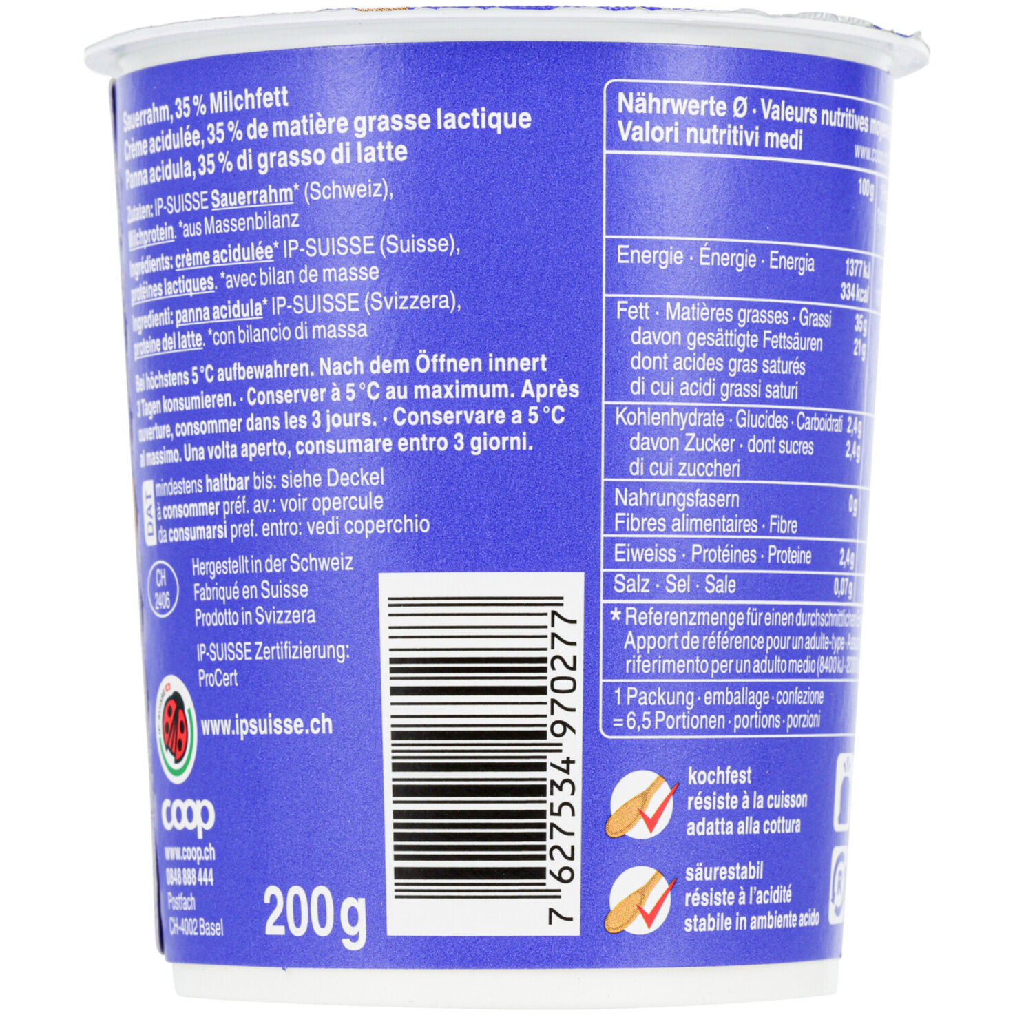 Crème Fraîche Nature IP-Suisse -
