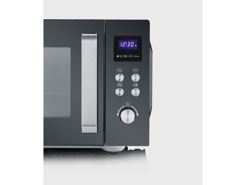 Severin Mikrowelle mit Grill MW7763 Schwarz Mikrowelle mit einer Leistung von 900 W