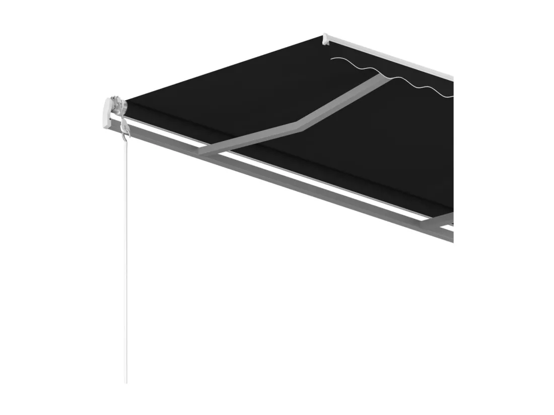 Auventanuel rétractable avec poteaux 4,5x3,5 Anthracite