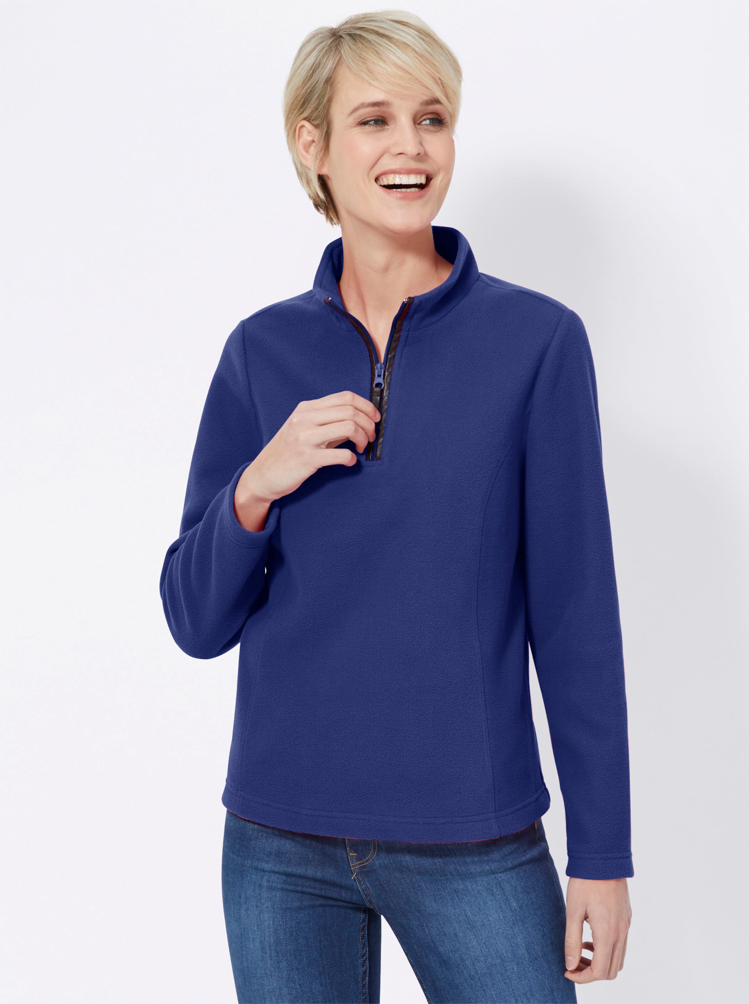 Fleeceshirt in royalblau