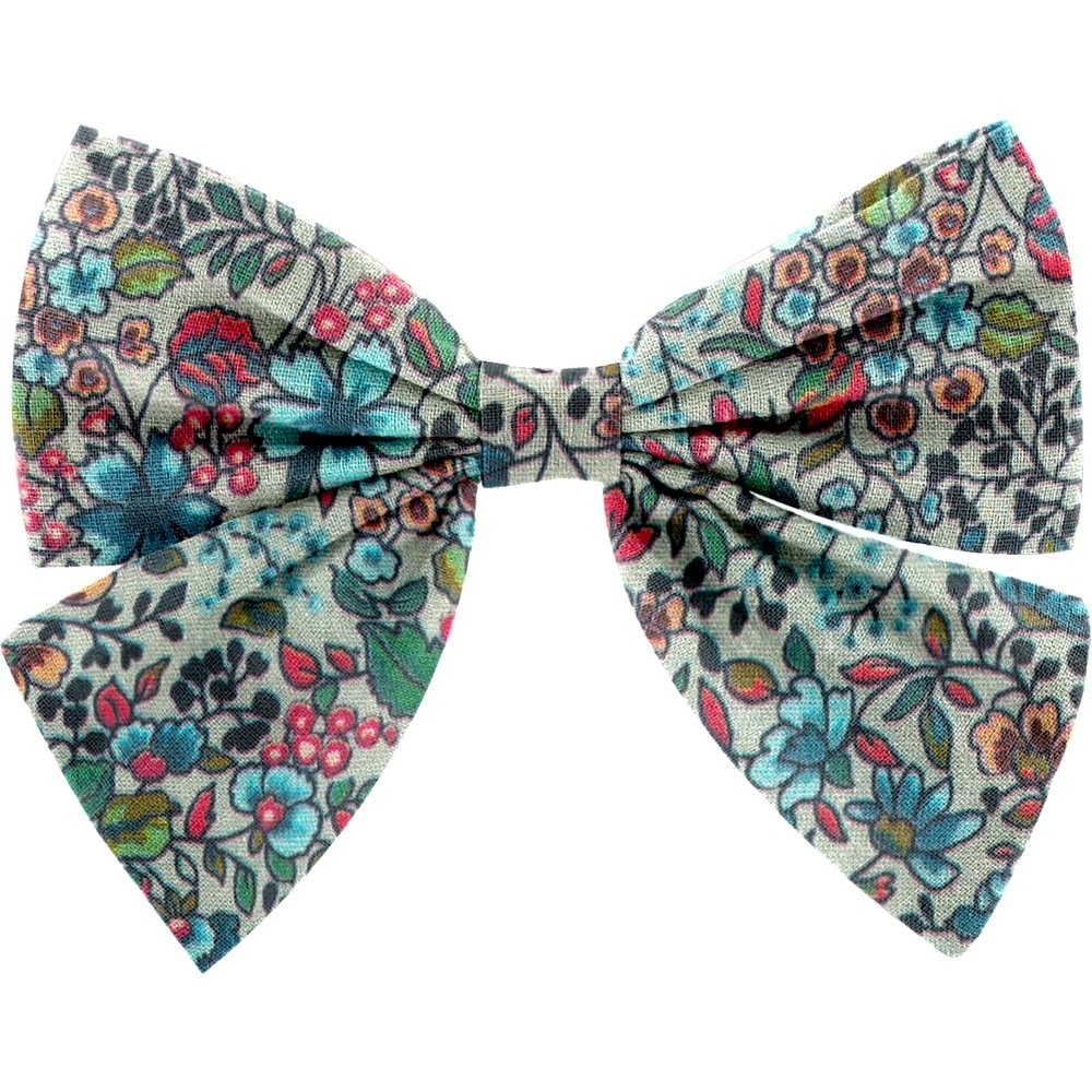 Barrette Noeud Papillon Fleur Mentholé