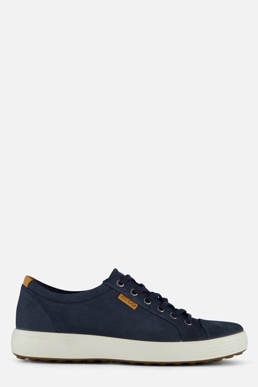 Ecco Soft 7 M Lace up Sneakers blauw Nubuck