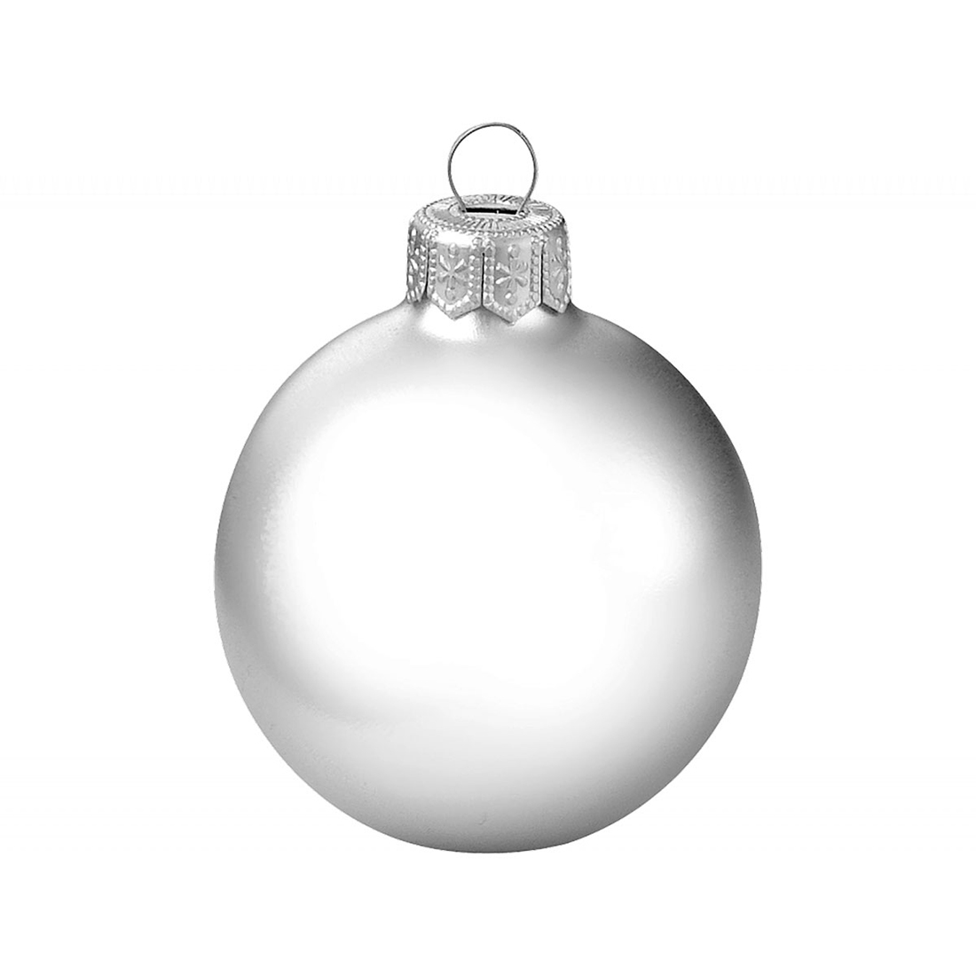 FS-STAR Weihnachtskugel aus Glas Ø 8cm, 8 Stück, silber