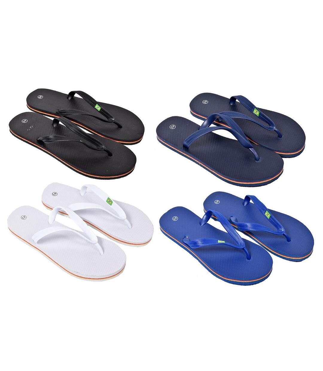 Tong Homme Mode- Chaussure de Plage Piscine - U7560 BRESIL BLEU