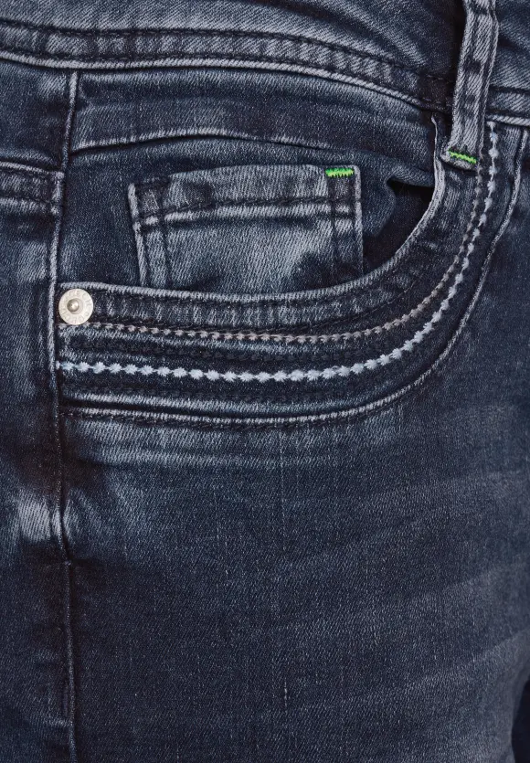 Loose Fit Jeans - dark blue washed