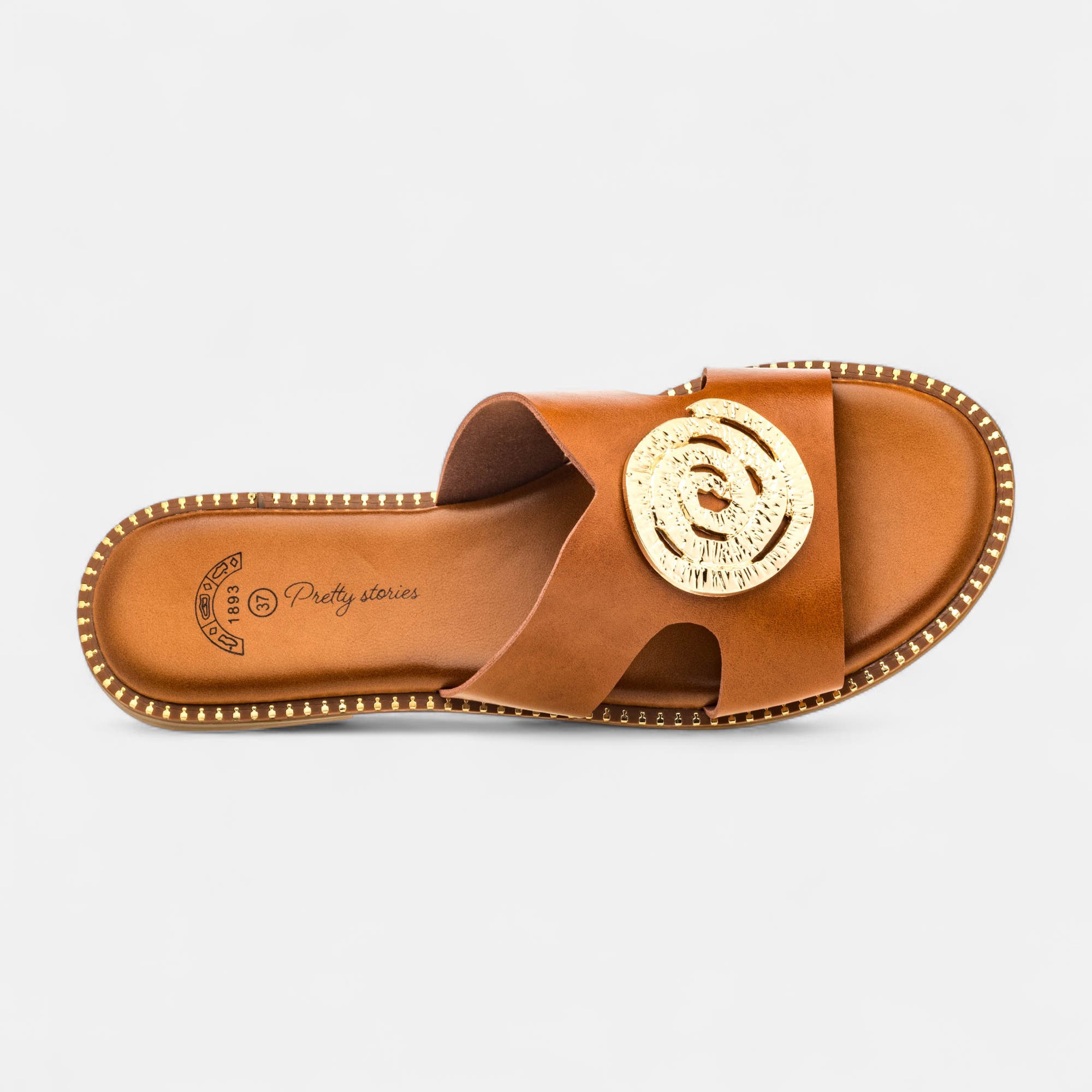 Mules Femme cognac