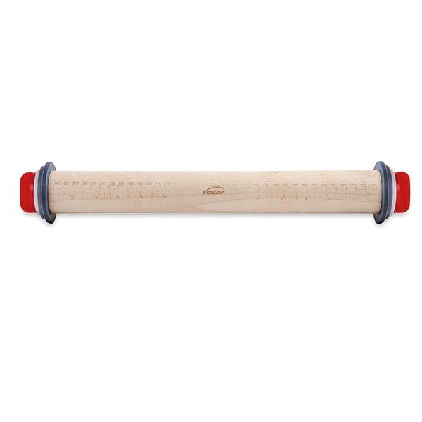 Rouleau à pâtisserie en hêtre avec anneaux Lacor
