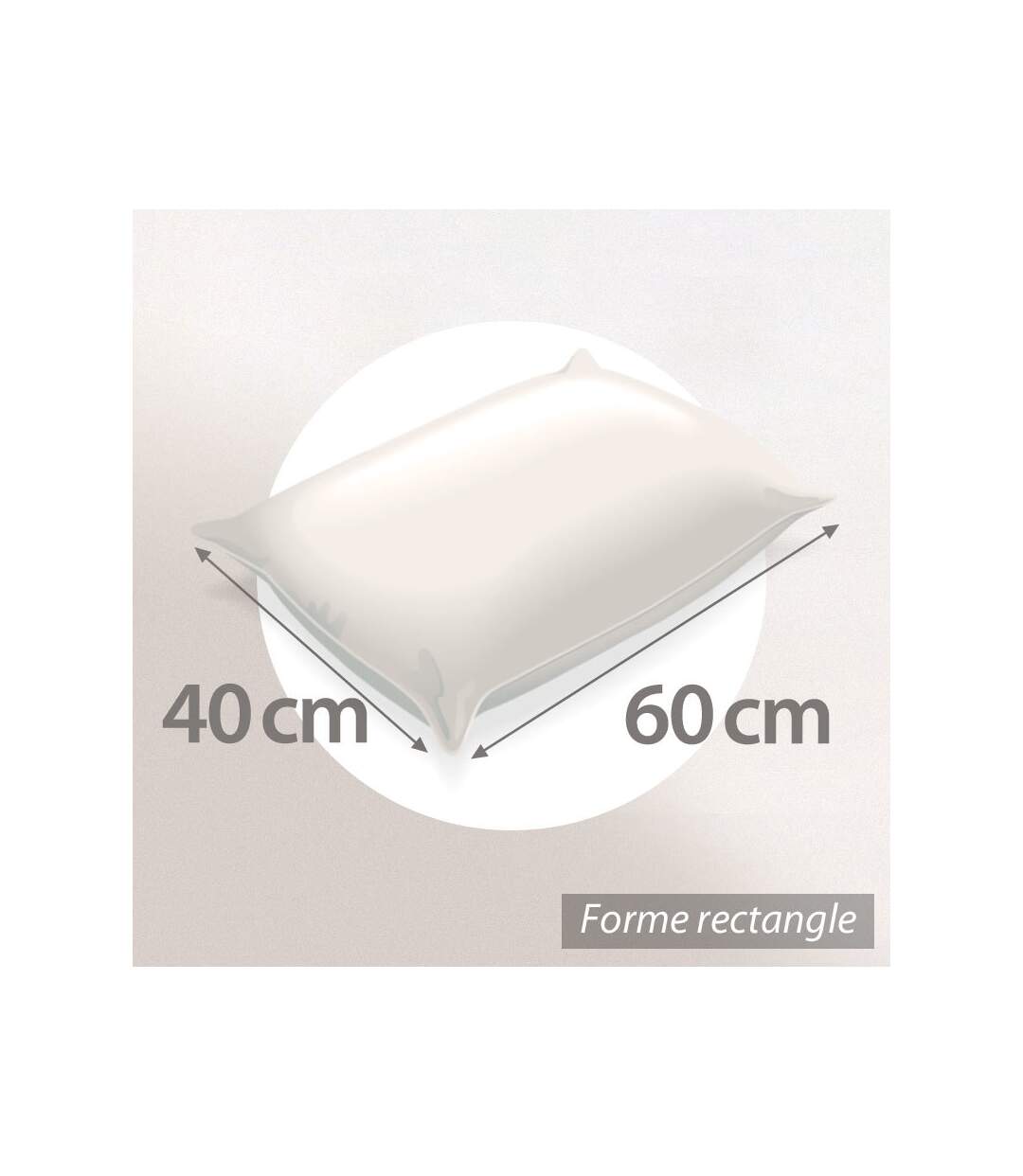 Oreiller 60x60 cm ASCONA mousse à mémoire de forme visco