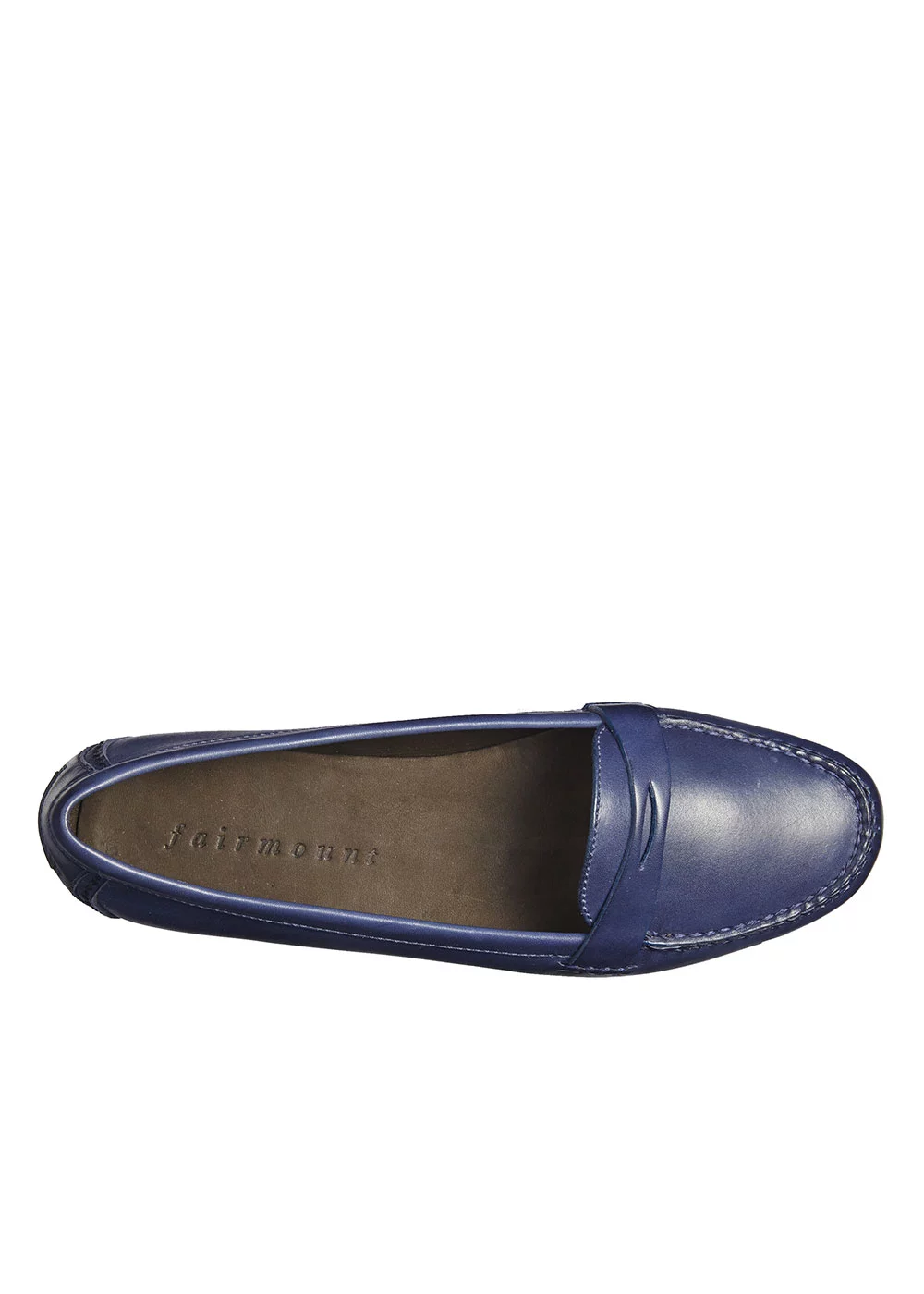 MOCASSIN ROUND MOC CUIR BLEU