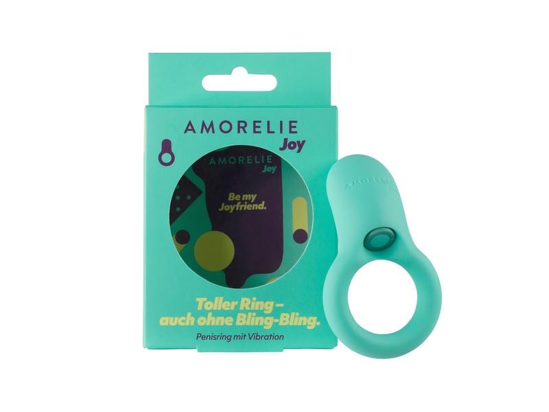 Amorelie Penisring mit Vibration «Dance» Türkis Hochwertiges Sextoy