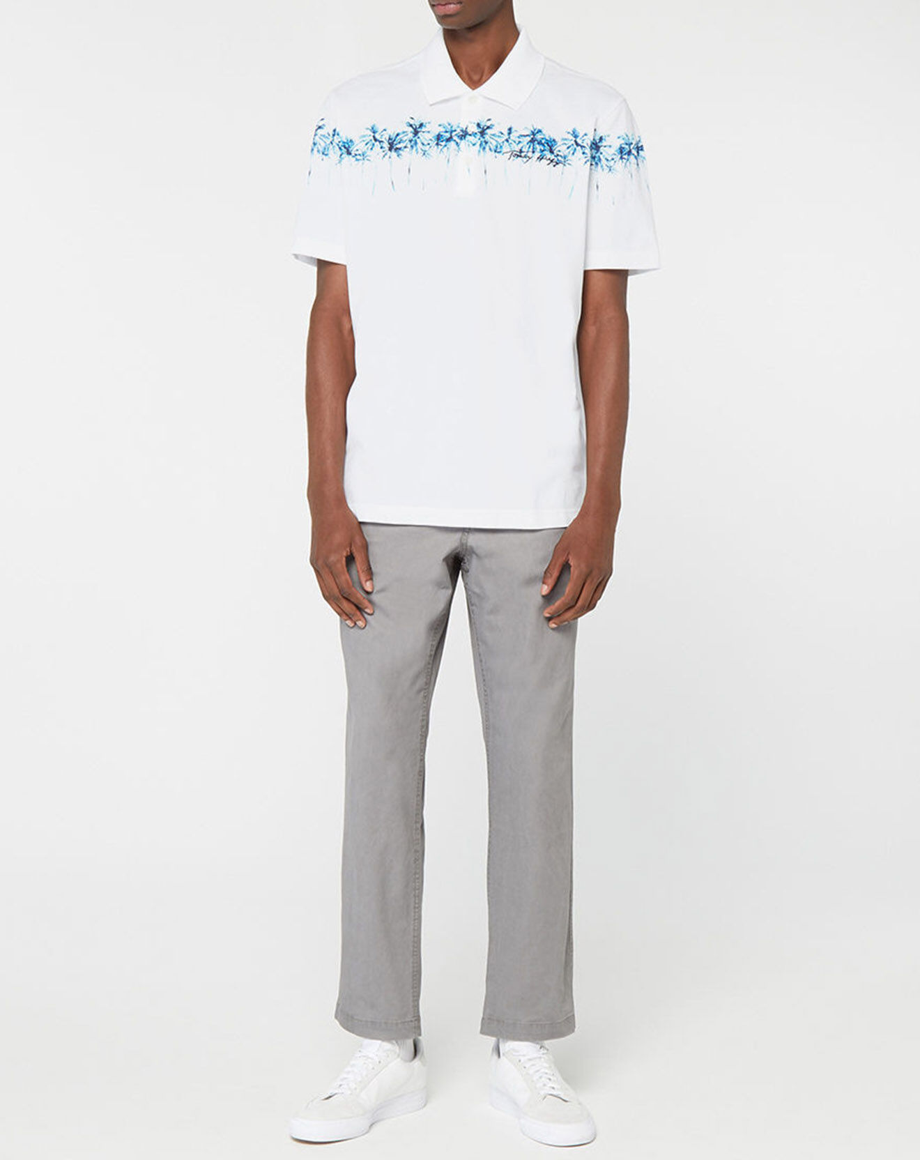 Tommy Hilfiger Polo Regular Placed Palm blanc
