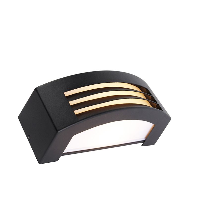 Moderne buiten wandlamp zwart IP44 - Hurricane 1