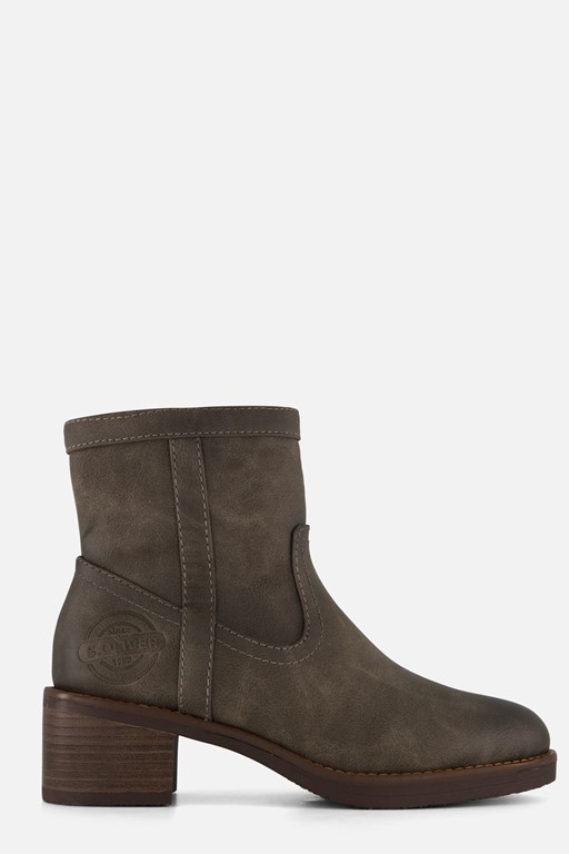 S.Oliver vegan Enkellaarsjes taupe Synthetisch