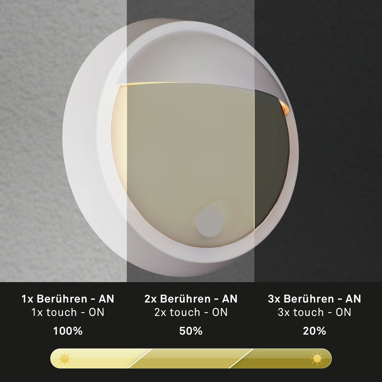 Briloner Akku-Außenwandleuchte
