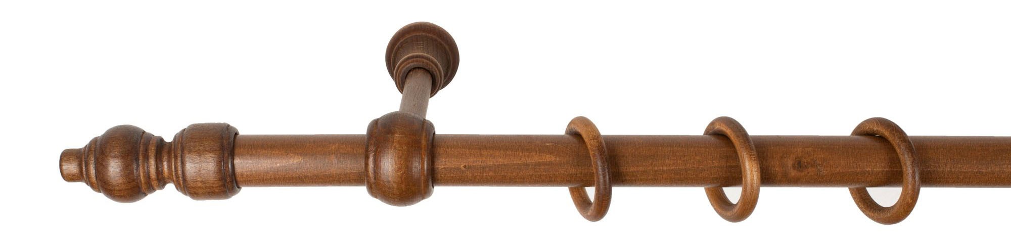 SN DECO GROUP Gardinenstange »Filigrano« 1 läufig-läufig Fixmass 28 mm, Holz, verschiedene Längen und Farben, Komplettset