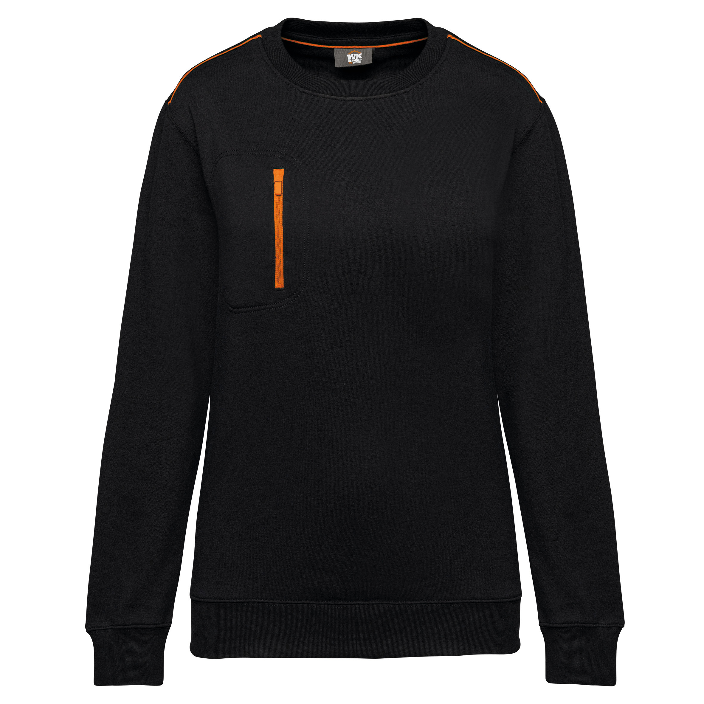 WK. Designed To Work WK403 - Sweat-shirt DayToDay zip poche contrasté unisexe