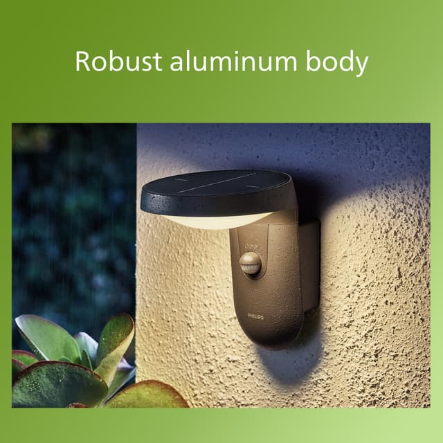 Philips Tyla IR udendørs solcelle væglampe 1.2W