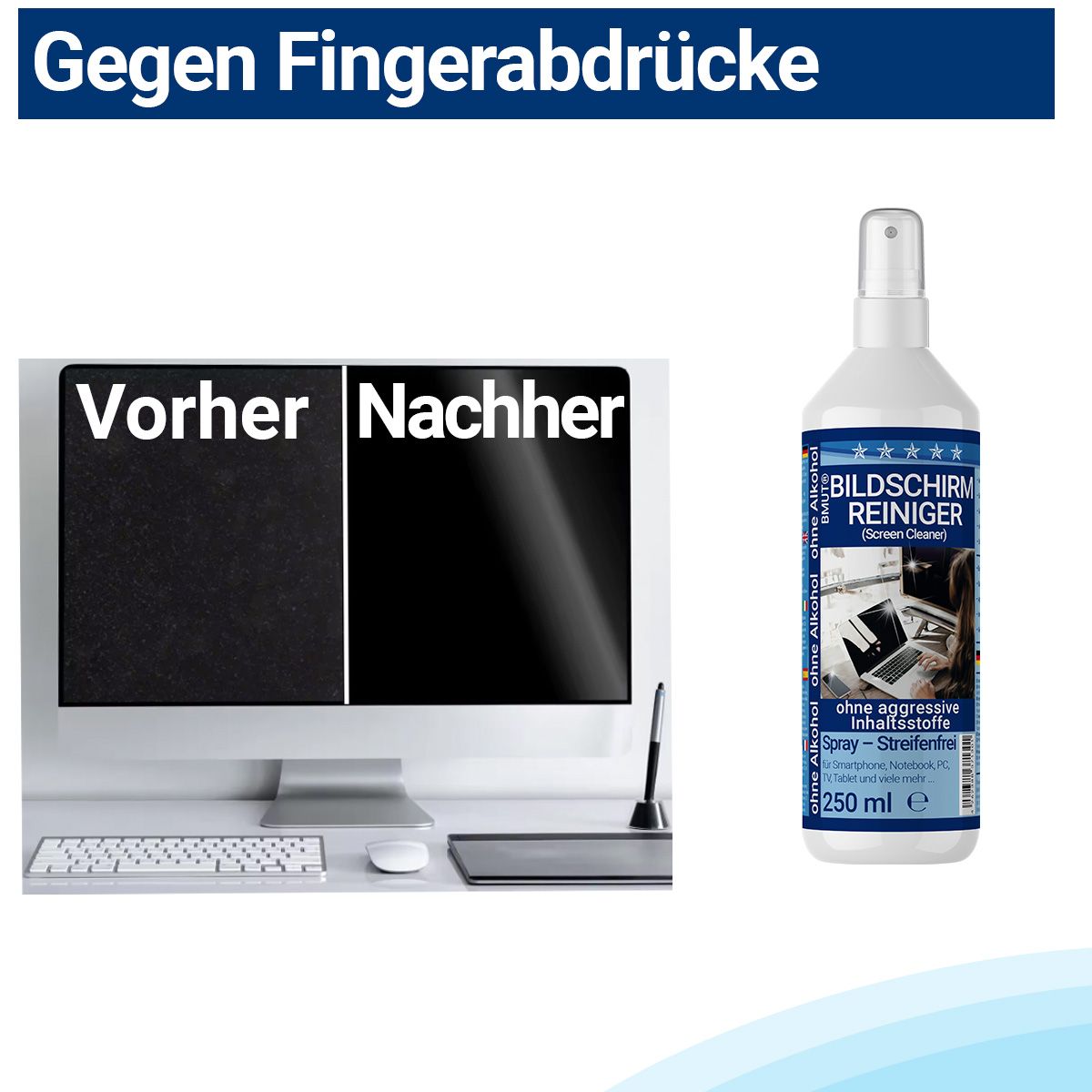BMUT Bildschirmreiniger Spray