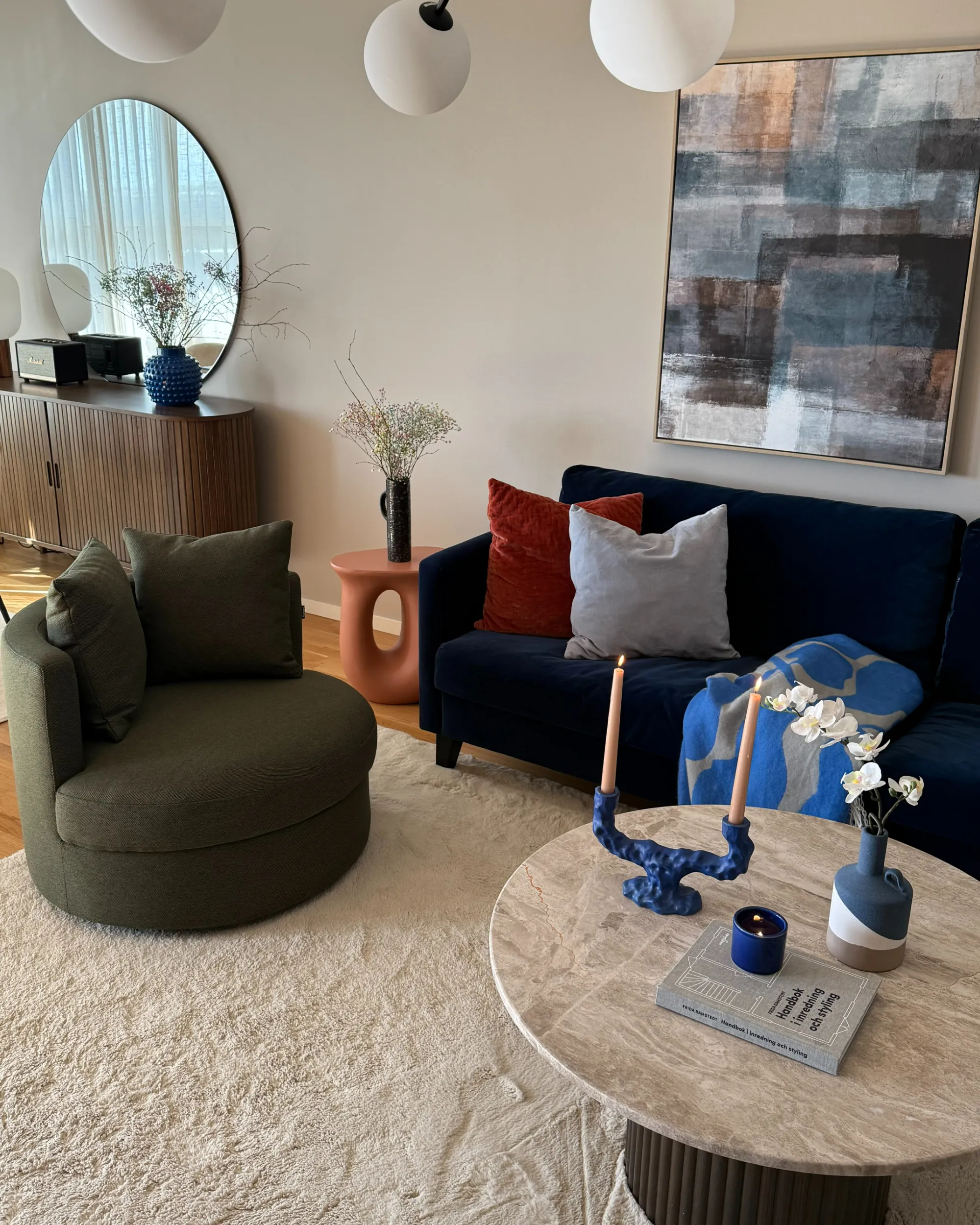 Draaifauteuil DALBY Stof Donkergroen