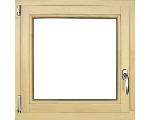 Houten raam, grenen, gelakt, 750x750 mm, DIN links