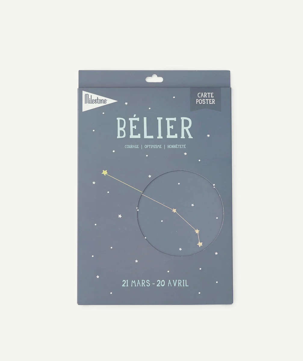 MILESTONECARTE POSTER ZODIAC BÉLIER BÉBÉ