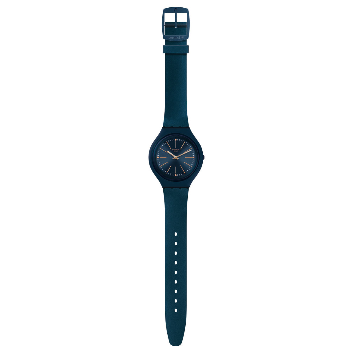 Montre Swatch mixte plastique et silicone bleu