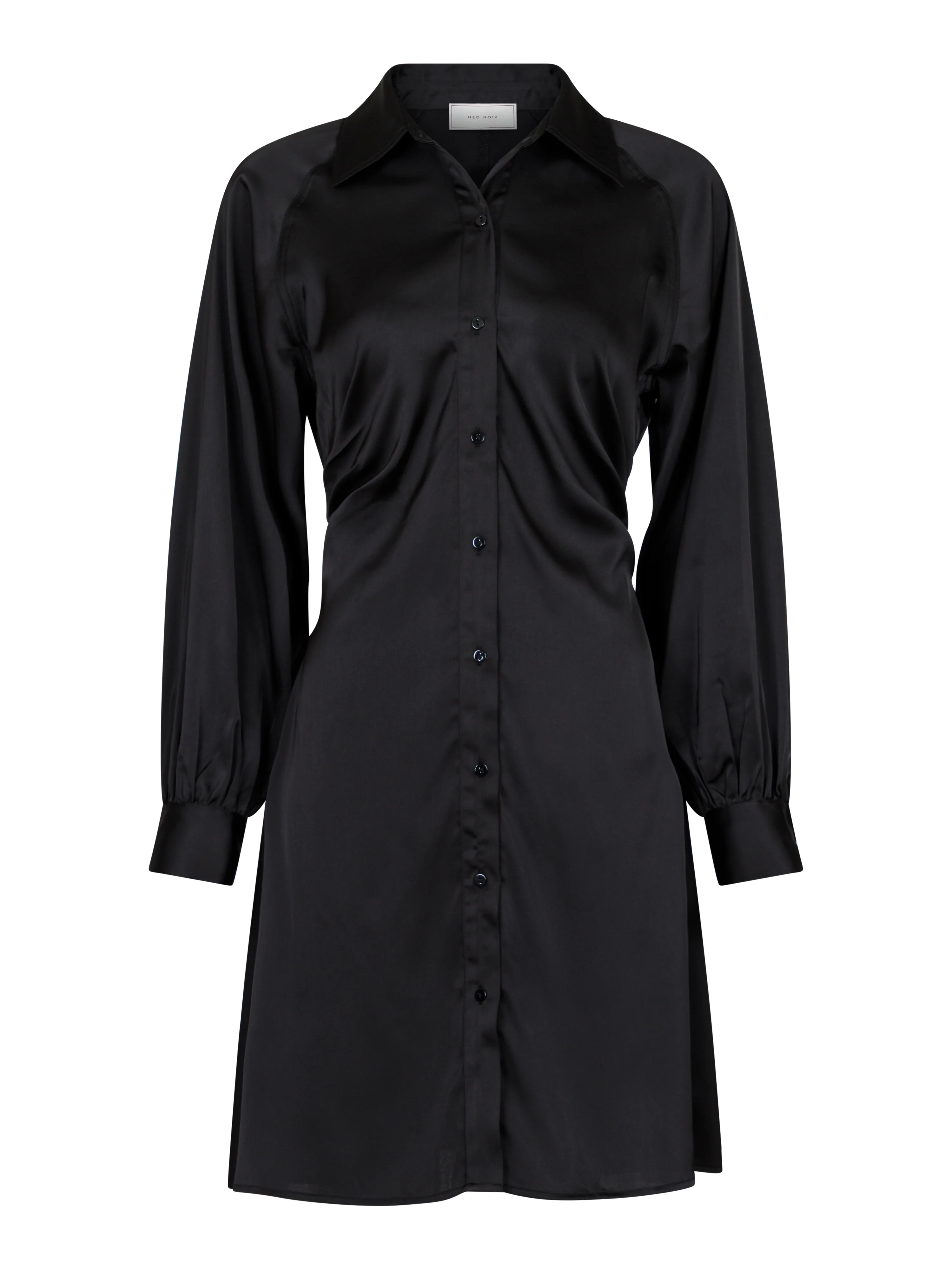 Neo Noir  Naila Sateen kjole - sort