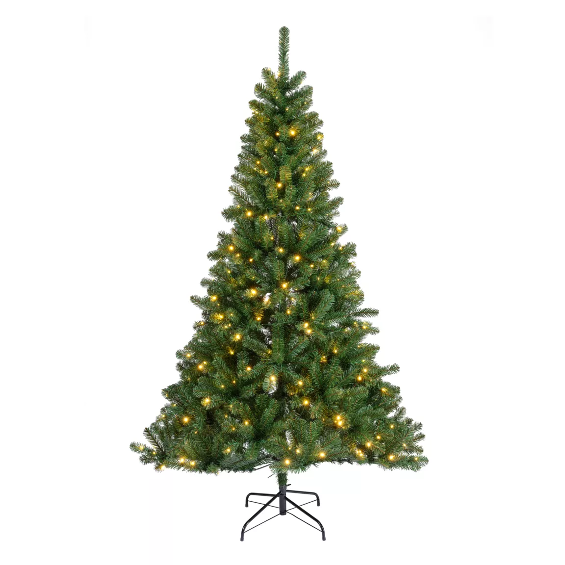 Sapin de Noël artificiel lumineux 200 LED H150 cm King Vert sapin