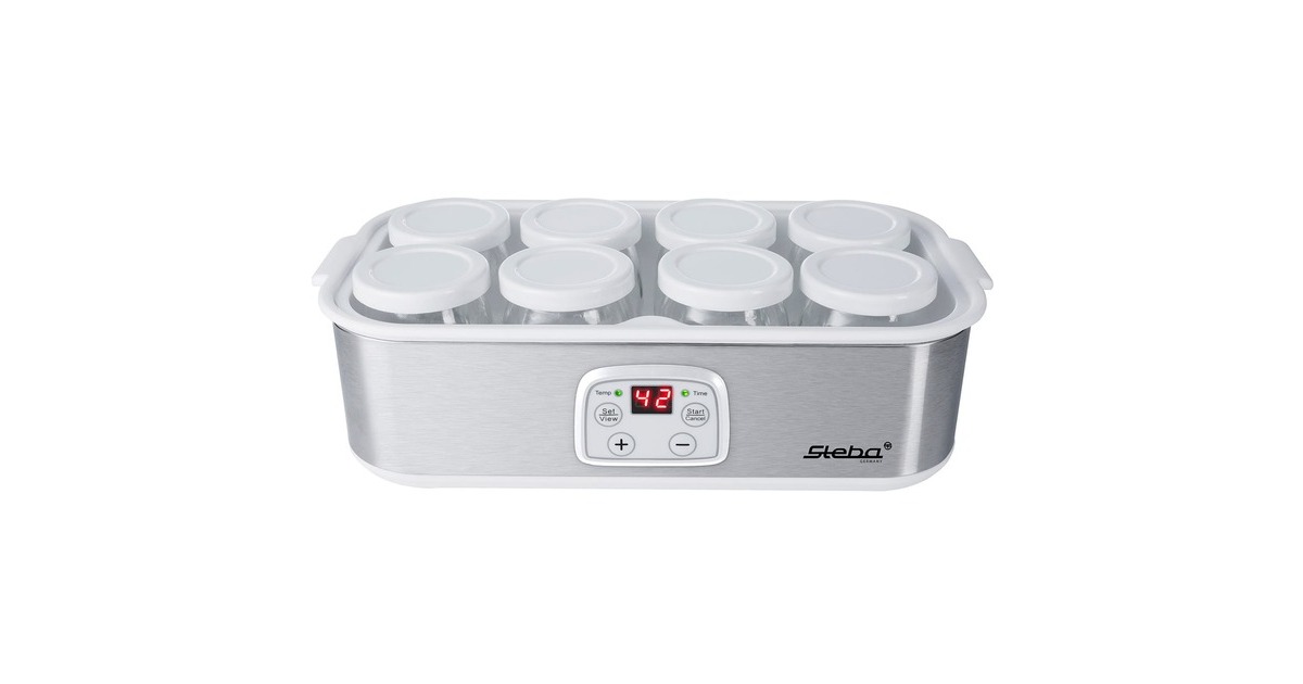 StebaJM 3 yoghurtmaker  (Roestvrij staal/wit)